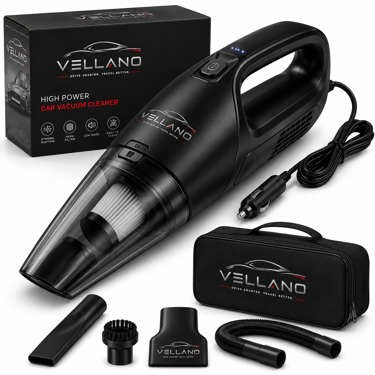 Vellano High-Power Car Vacuum Cleaner - Image 2